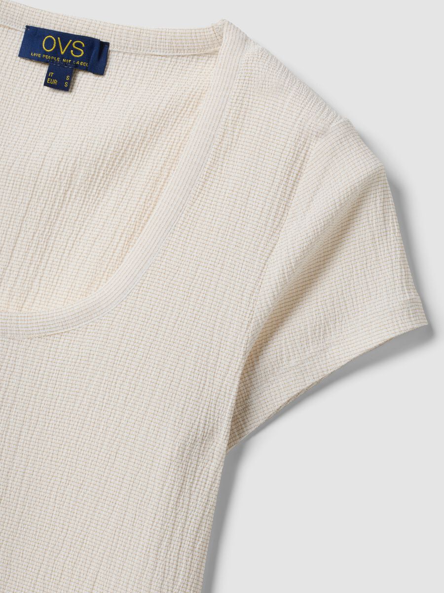White short-sleeved stretch T-shirt_5