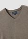 Grey V-neck viscose-blend jumper, regular fit_5