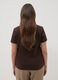 Brown pure cotton short-sleeve T-shirt, regular fit_3