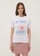 White pure cotton T-shirt with floral print, regular fit_1