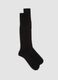 Black long socks in pure cotton_0