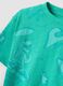 Green short-sleeved pure cotton T-shirt_2
