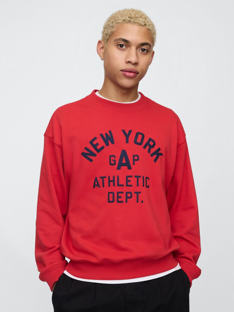 Red Sweatshirt with Gap and New York Print_0