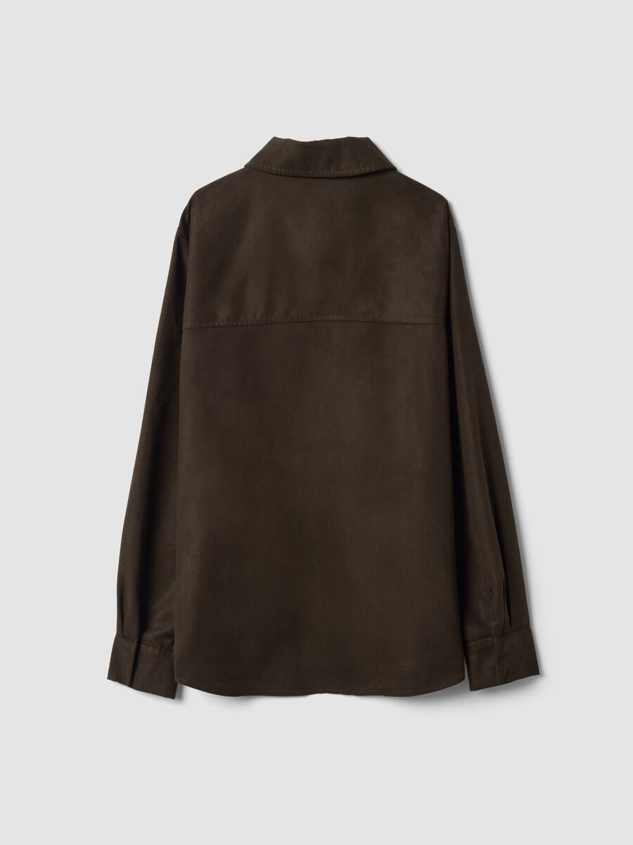 Brown regular-fit shirt with classic collar_2