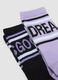 Pack of 3 purple mid-calf socks in organic stretch cotton_2