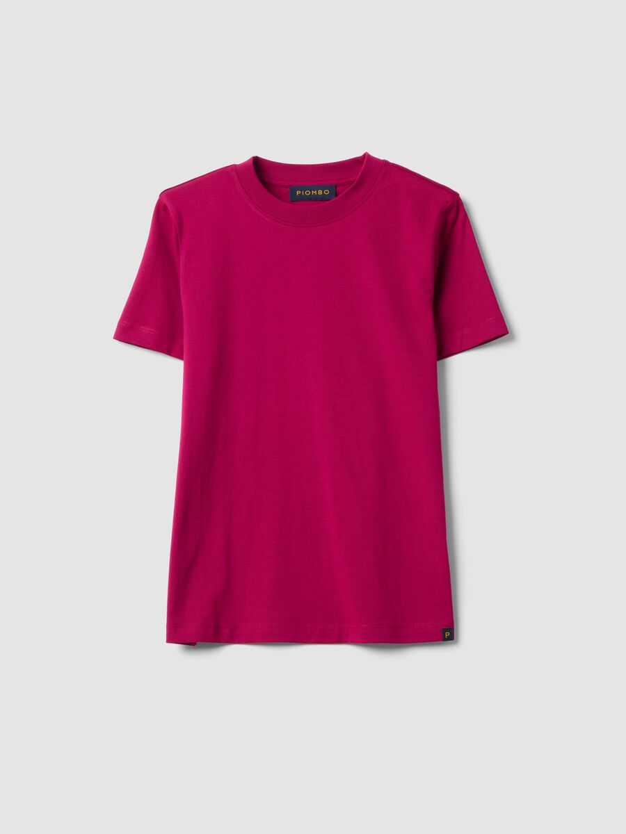 T-shirt girocollo rosa in puro cotone Supima regular fit_4