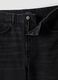 Black wide-leg denim jeans in pure cotton_1