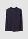Blue stretch-fabric T-shirt with polka-dot collar, regular fit_2