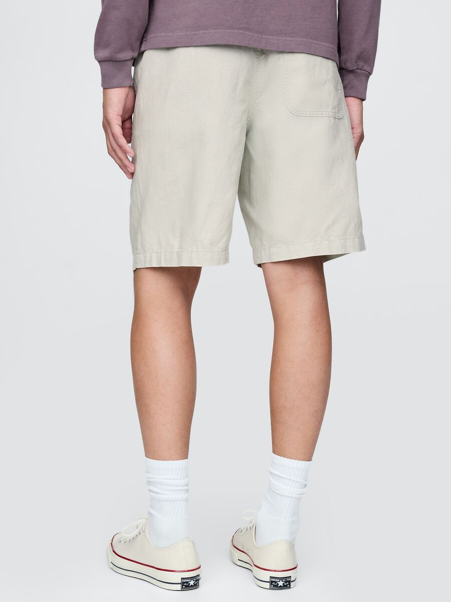 Beige Linen and Cotton Shorts by Gap_3