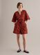 Red pure cotton printed shorts_0