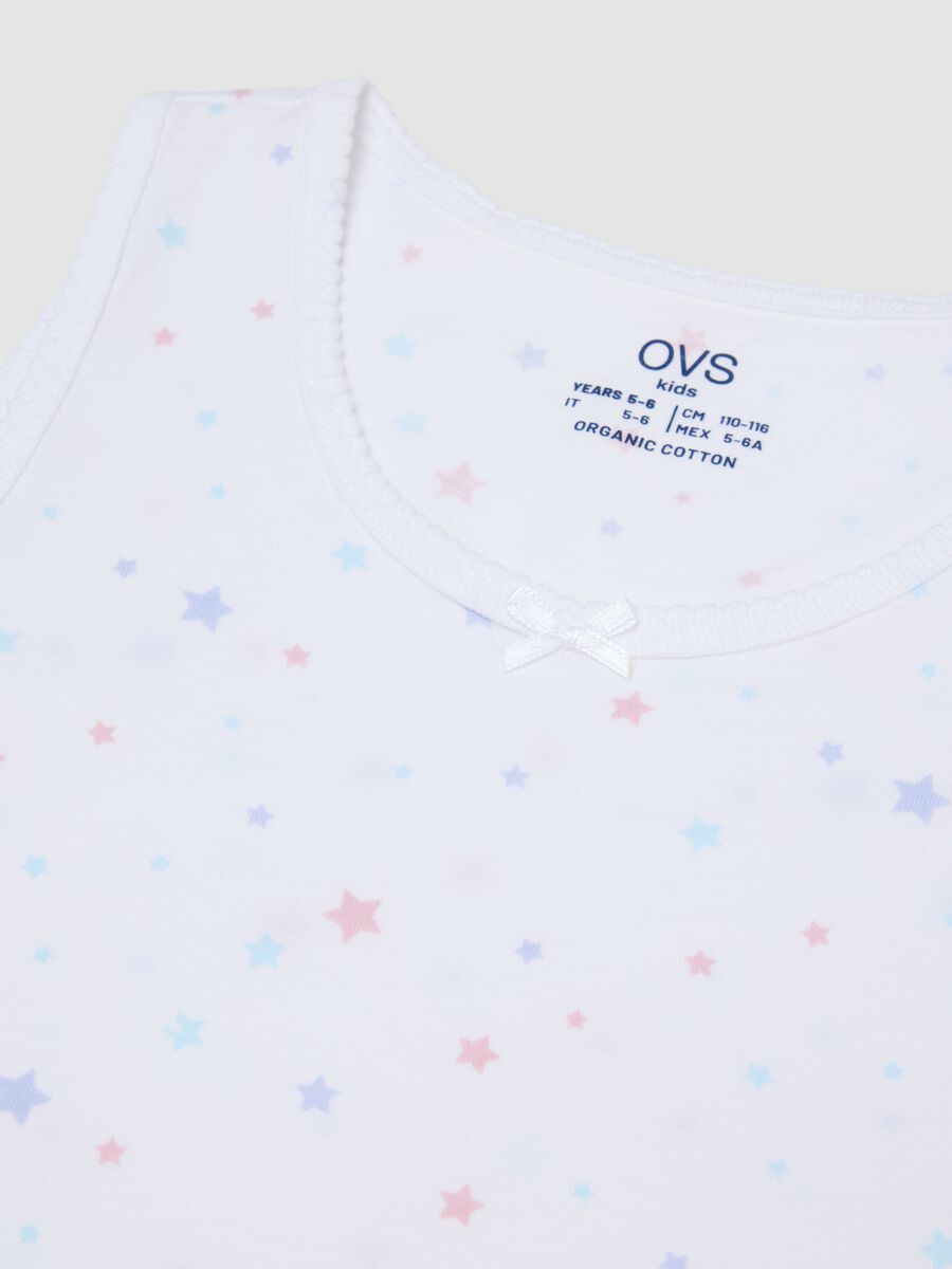 2-pack of multicolour organic cotton vests with print for girls_3