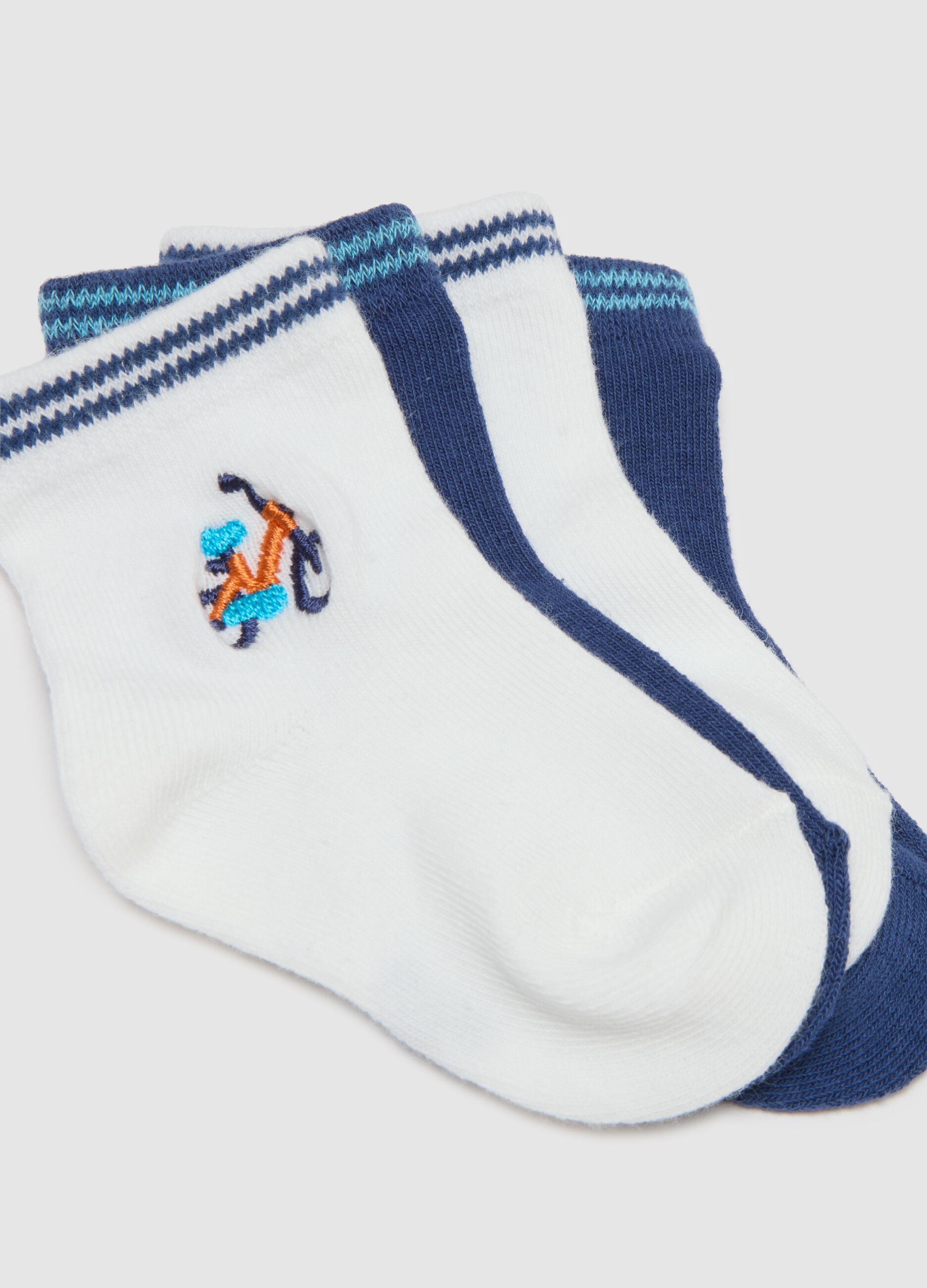 Multicolour Cotton Blend Baby Socks Tripack