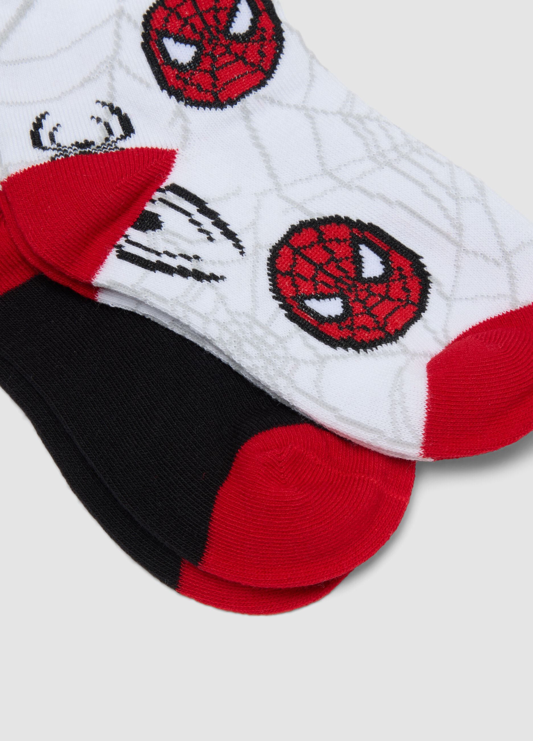 3-pack of MARVEL Spider-Man themed short socks in stretch organic cotton