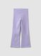 Purple organic cotton flared trousers_1