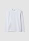 White regular-fit stretch organic cotton T-shirt for boys_4