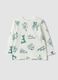 White pure organic cotton T-shirt with all-over print for baby boy_0
