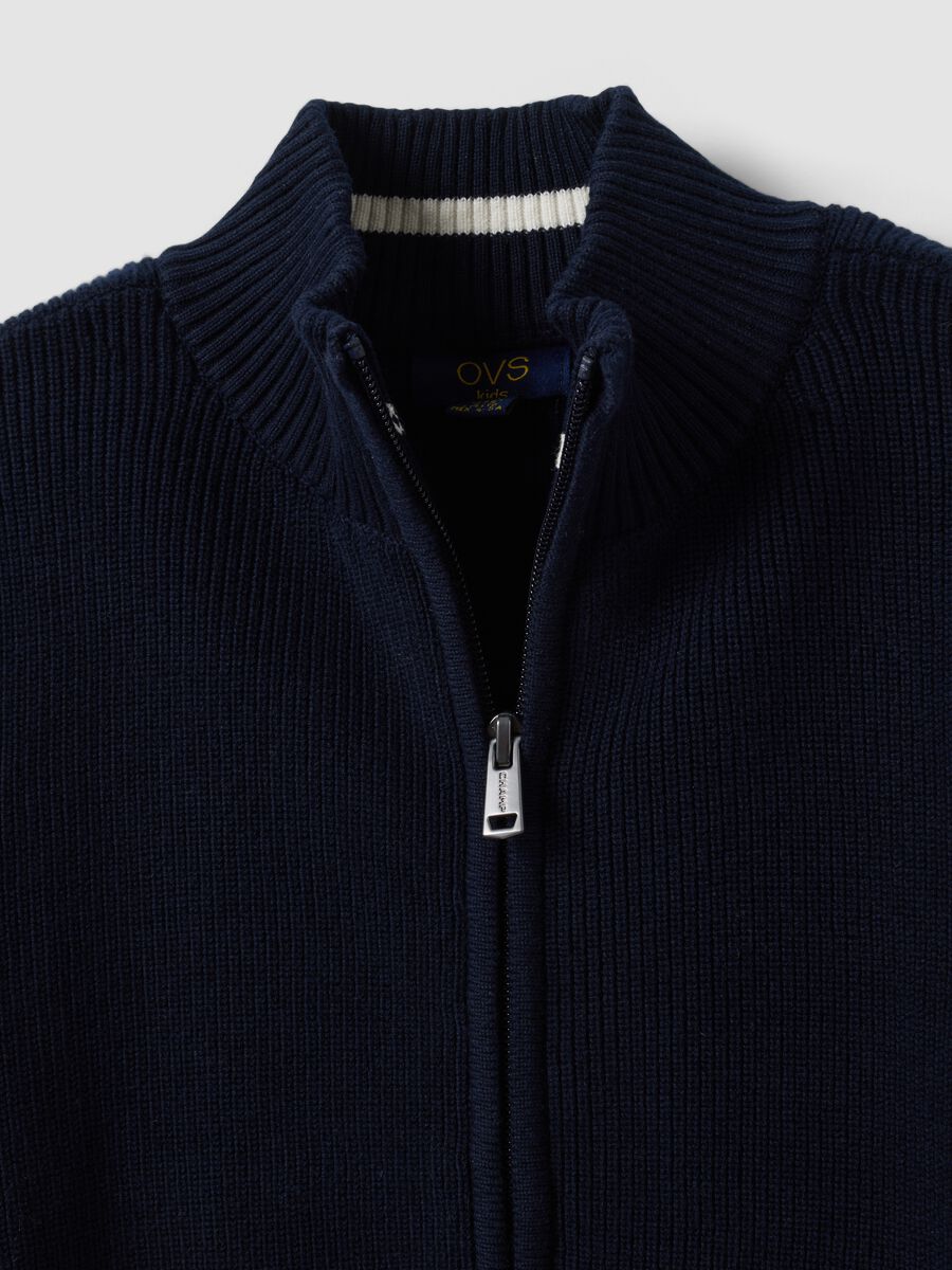 Blue pure cotton regular-fit cardigan for boys_2