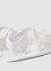 White pure cotton sandals for newborn girls with velcro and bow_2