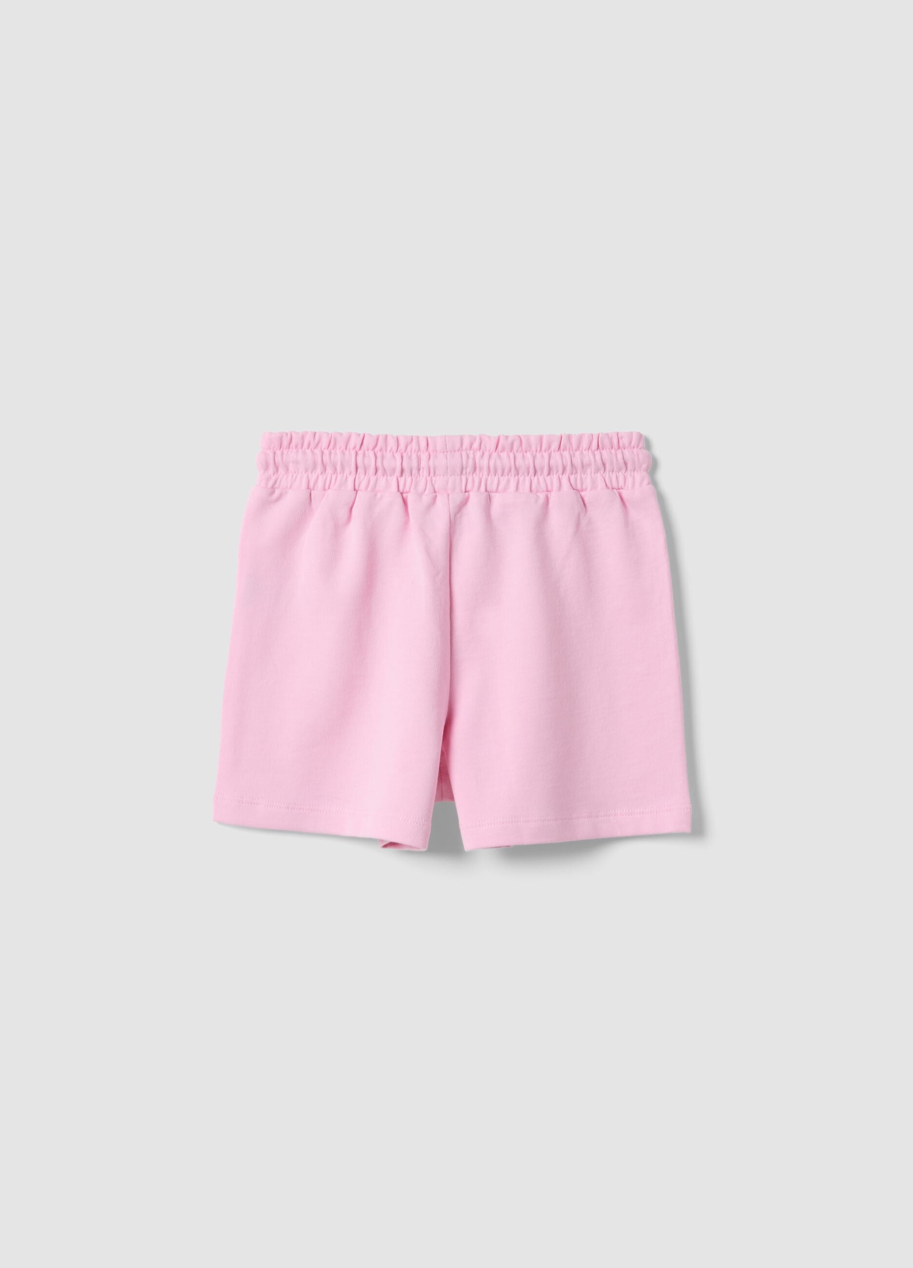 Girls&rsquo; pink pure cotton regular-fit shorts