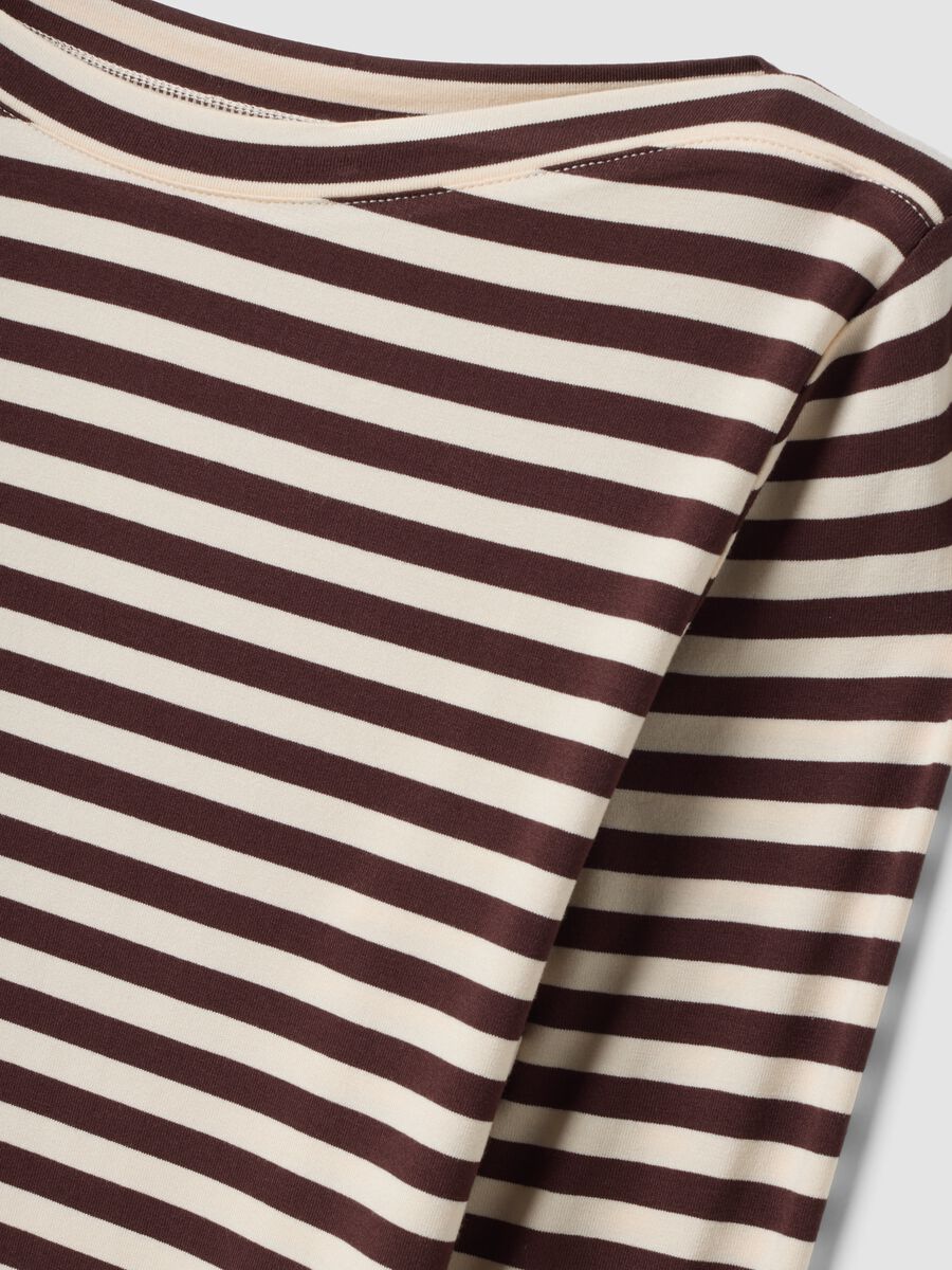 Multicolour striped slim-fit stretch viscose T-shirt_6