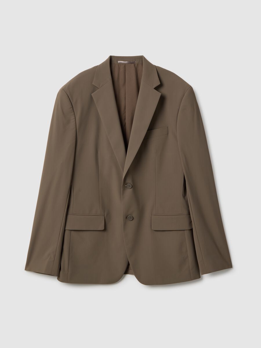 Brown Slim Fit Blazer_0