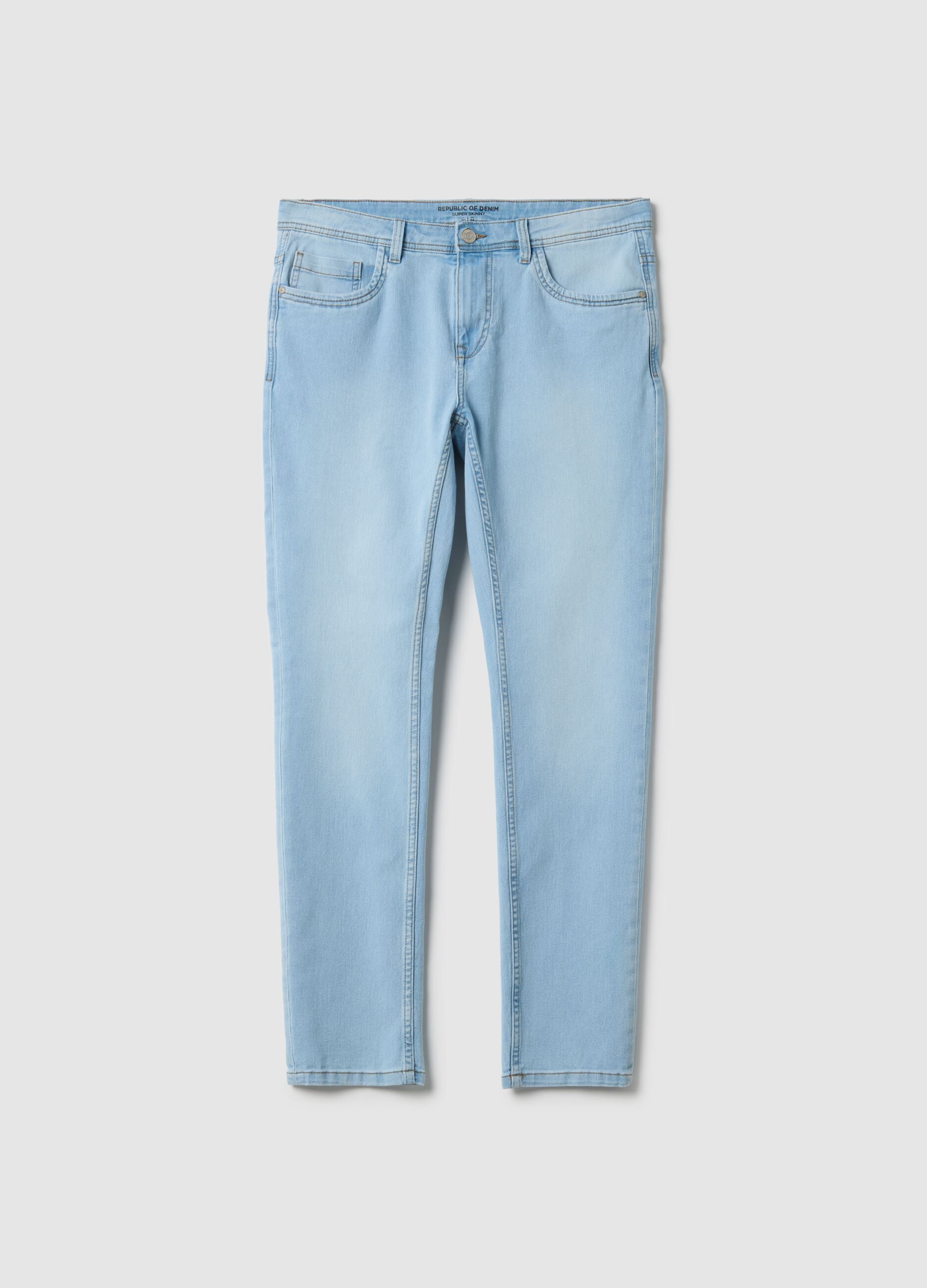 Jeans super skinny azzurri in misto cotone