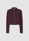 Purple fitted stretch-modal sweatshirt with high neck_4