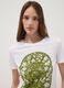 Regular fit white pure cotton T-shirt with print_2
