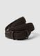 Brown braided belt with matte buckle_2