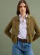 Green pure cotton cardigan with buttons, regular fit_2