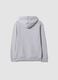 Grey cotton-viscose blend hoodie, relaxed fit, for boys_5