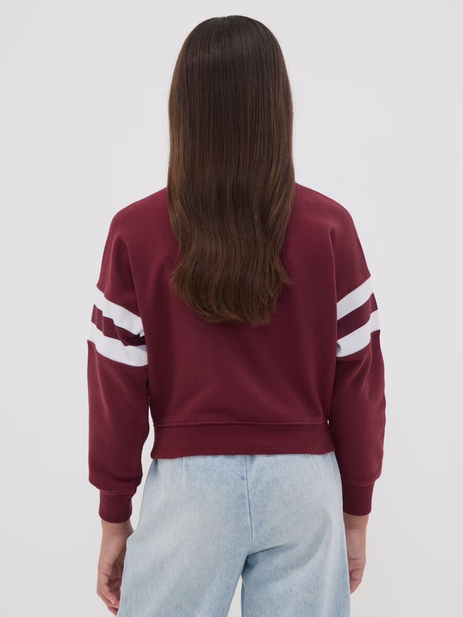 Red stretch-cotton sweatshirt with ribbed neckline, Harry Potter theme_2