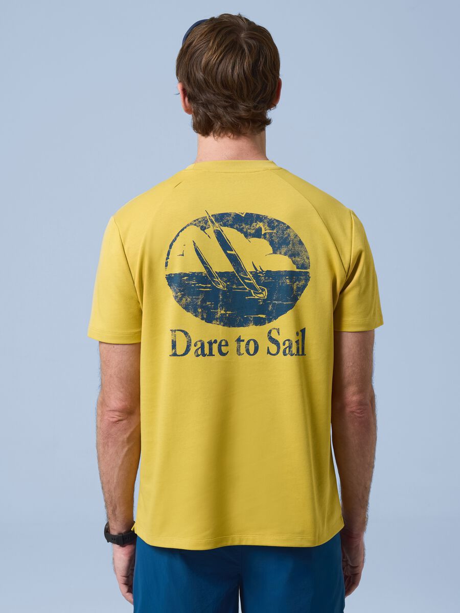 T-shirt gialla in misto cotone elasticizzato ALTAVIA SAILING_3