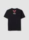 Black pure cotton T-shirt with Chicago Bulls print for boys_4