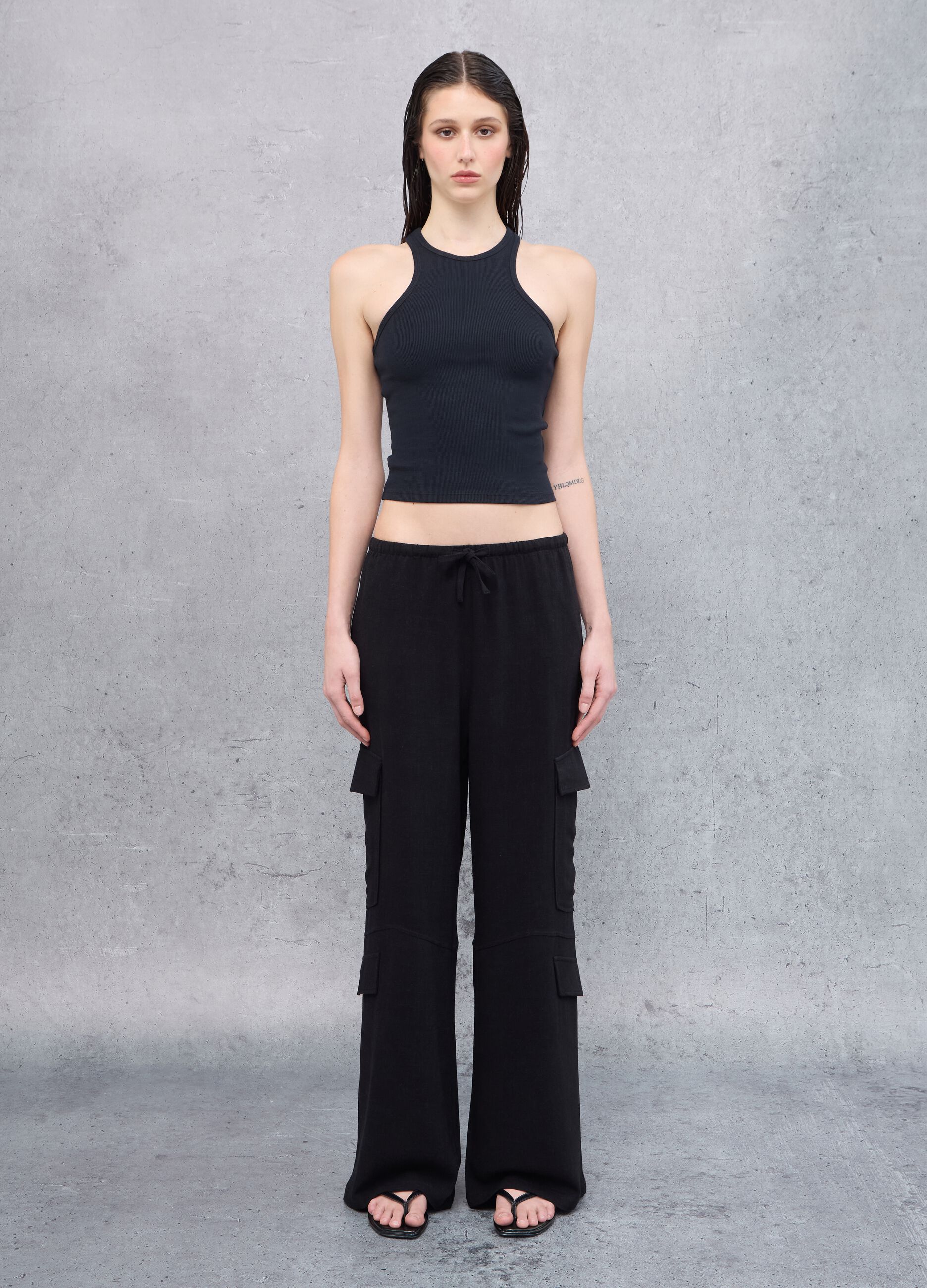 Tank Top Crew Neck Black