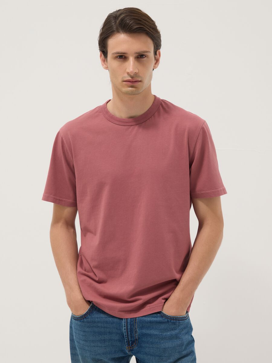 Pink pure cotton relaxed-fit T-shirt_0
