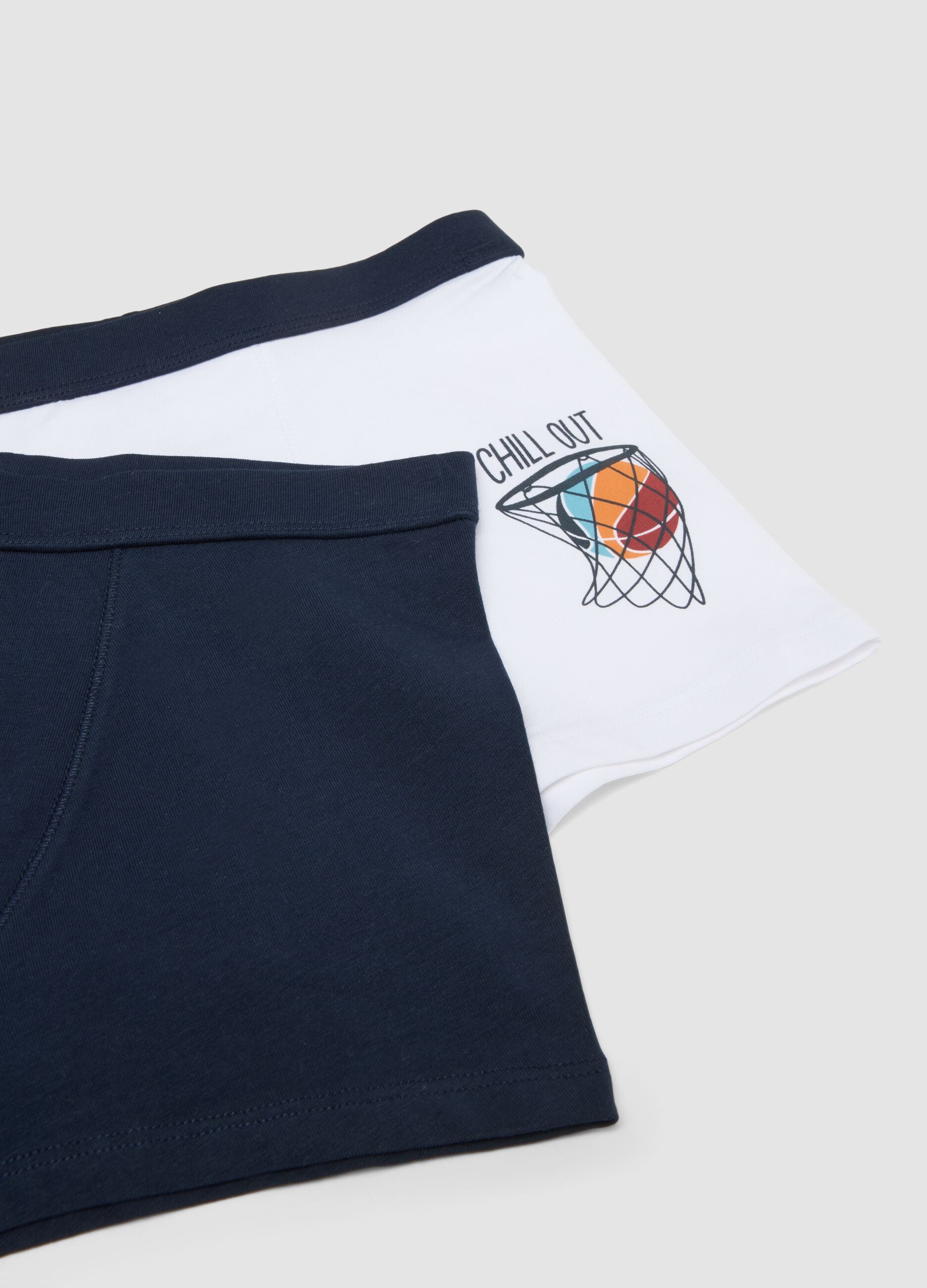 Multicolour stretch cotton boxer trunks 3-pack for boys