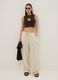 Brown stretch cotton regular-fit tank top with print_1