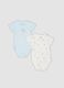 2-pack of multicolour organic cotton baby bodysuits with print_0
