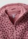 Felpa rosa con cappuccio in cotone elasticizzato e fantasia animalier per bimba_2