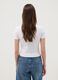 White regular fit stretch cotton t-shirt with starfish_3