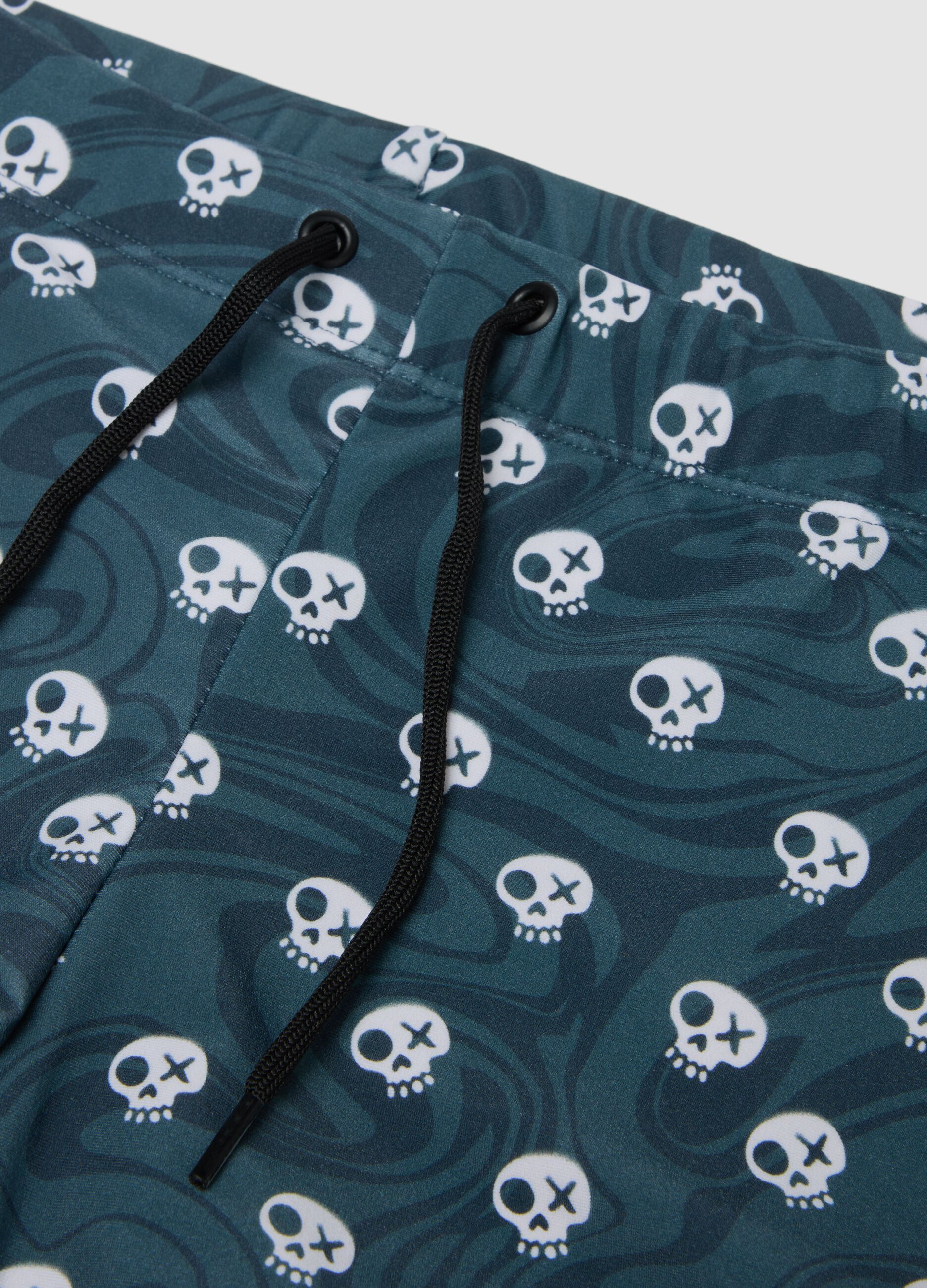 Costume boxer blu in tessuto elasticizzato