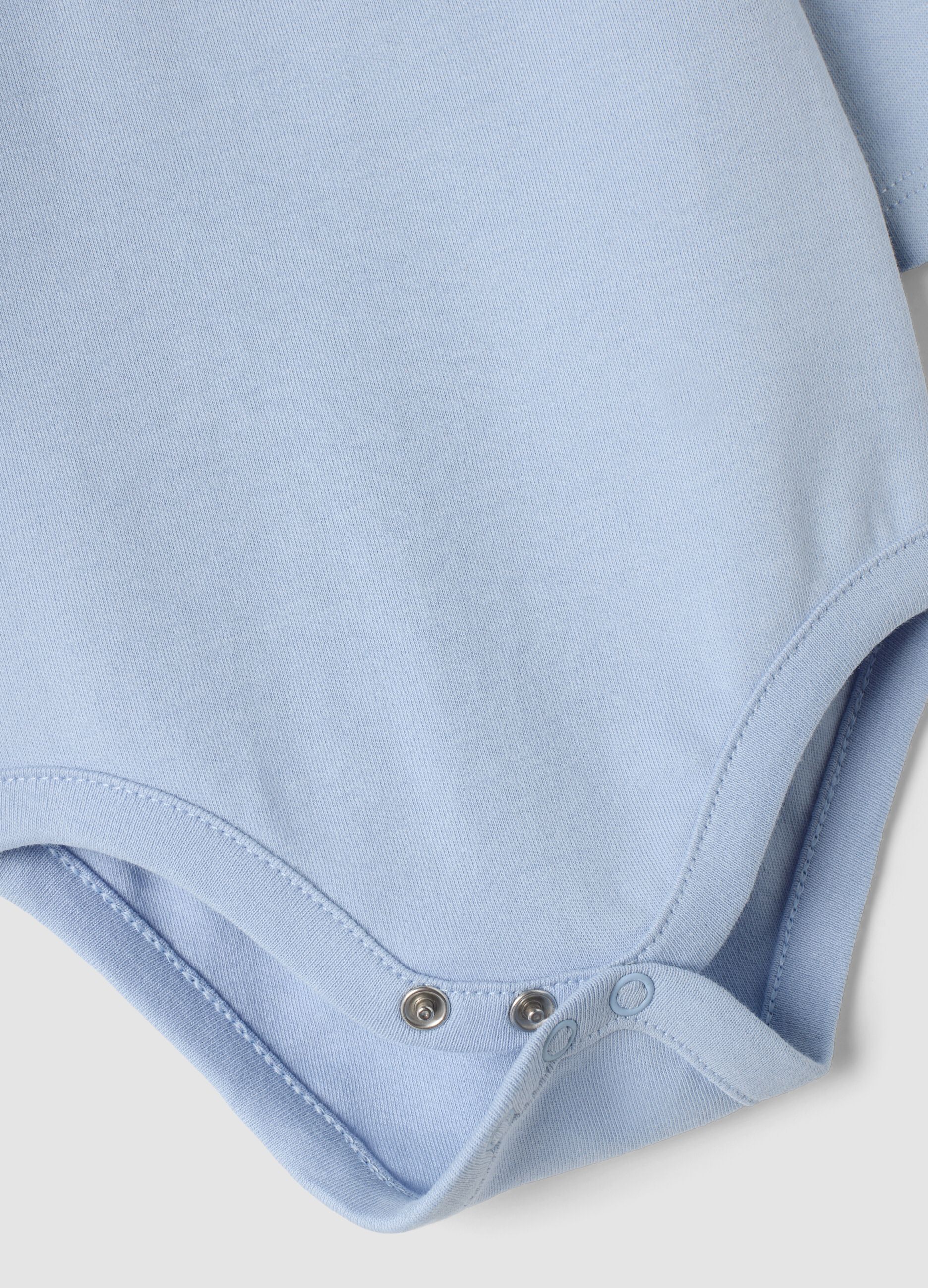 Multicolour three-pack organic cotton crew-neck bodysuits