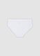 White organic stretch cotton briefs for girls_0