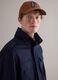 Brown pure cotton cap with adjustable visor and embroidered P_3