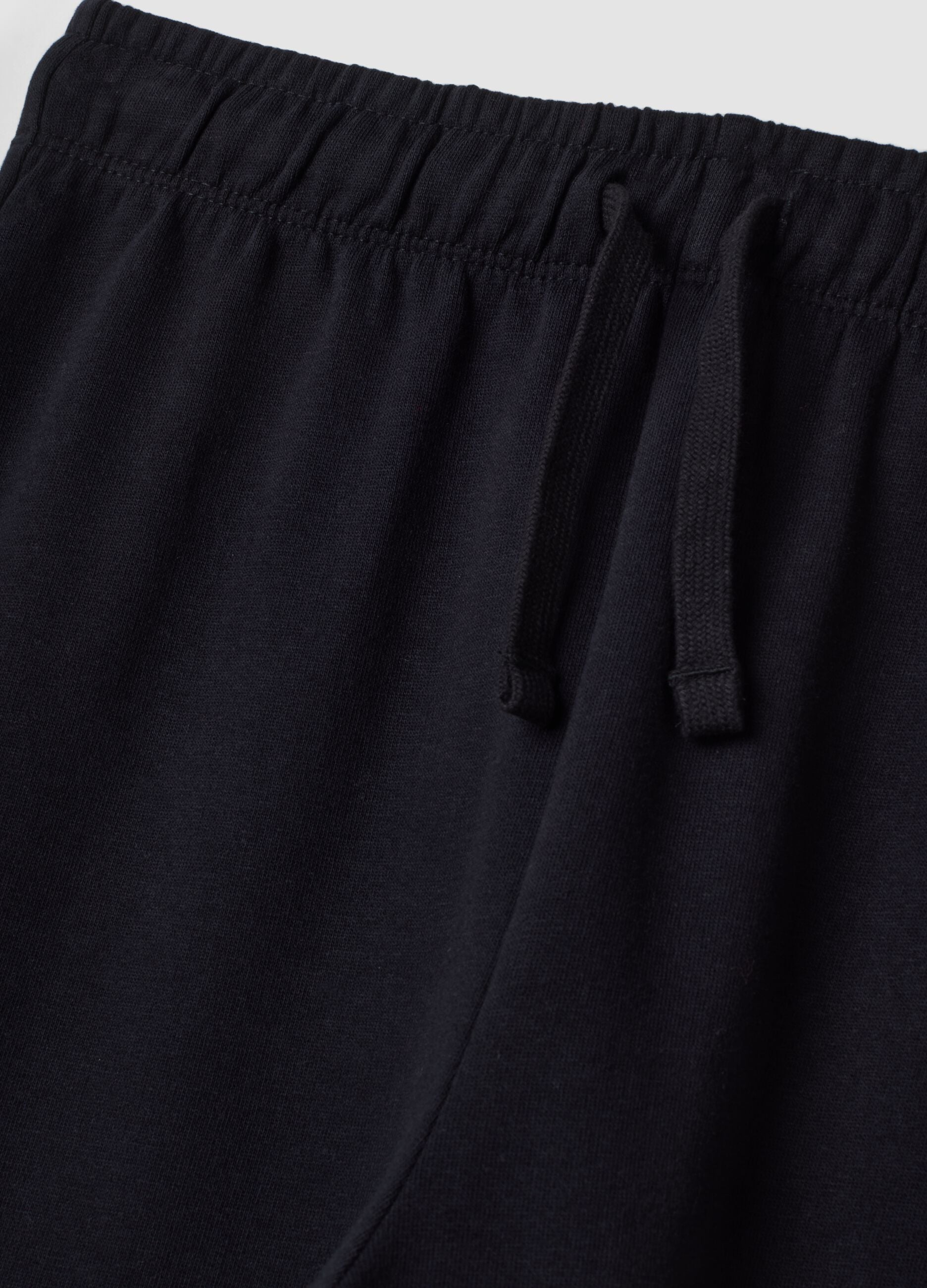 Black relaxed-fit joggers in pure organic cotton