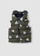 Green padded hooded gilet with Mickey print for boys_0