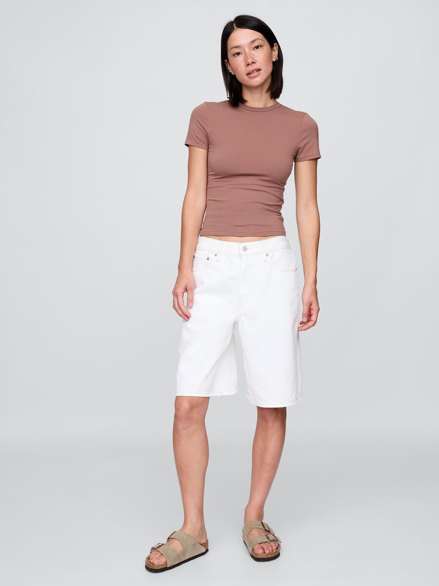 T-shirt elasticizzata a maniche corte_1