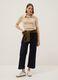 Beige Viscose Blend Polo Regular Fit_1
