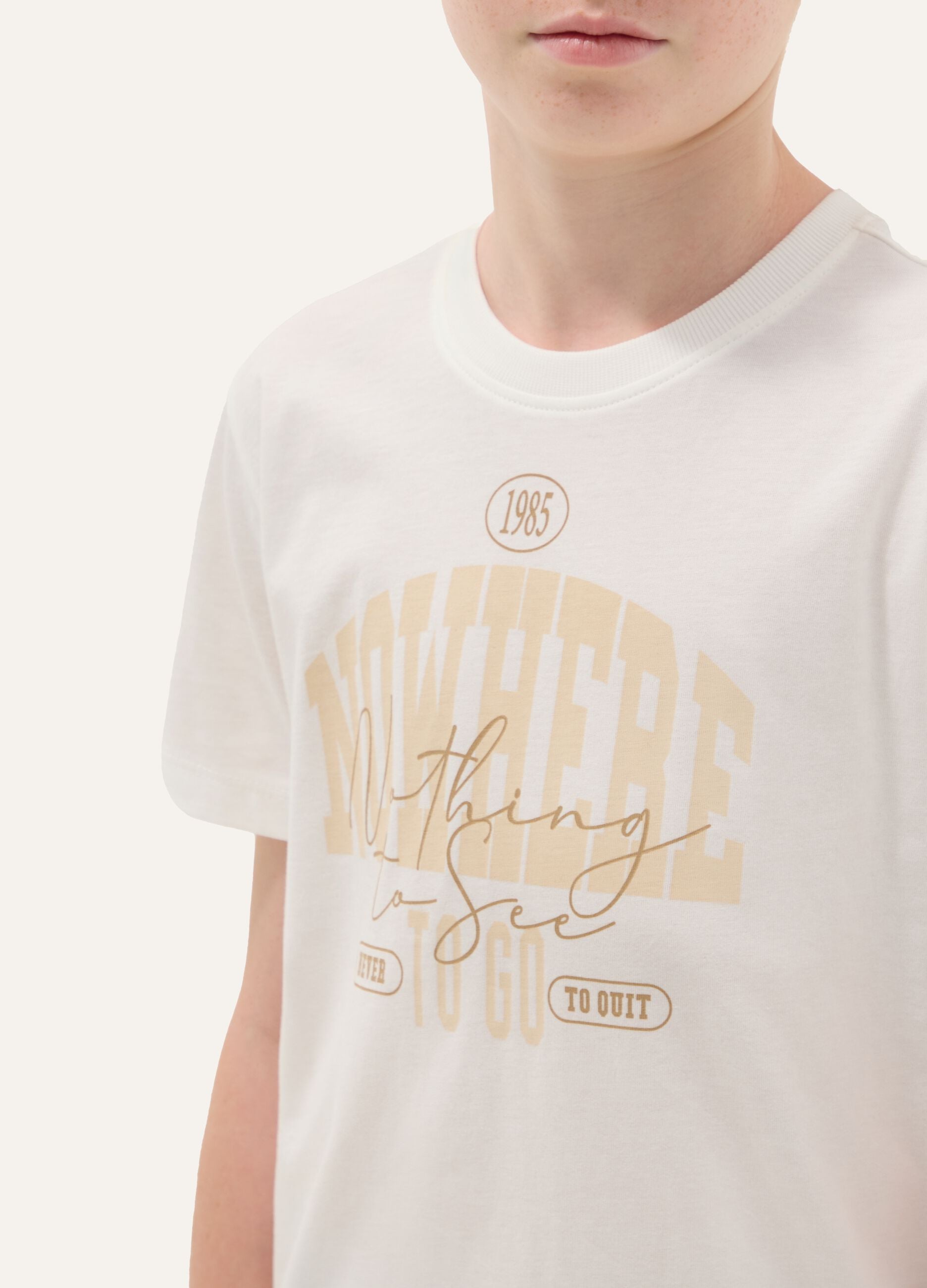 White pure cotton short-sleeved T-shirt